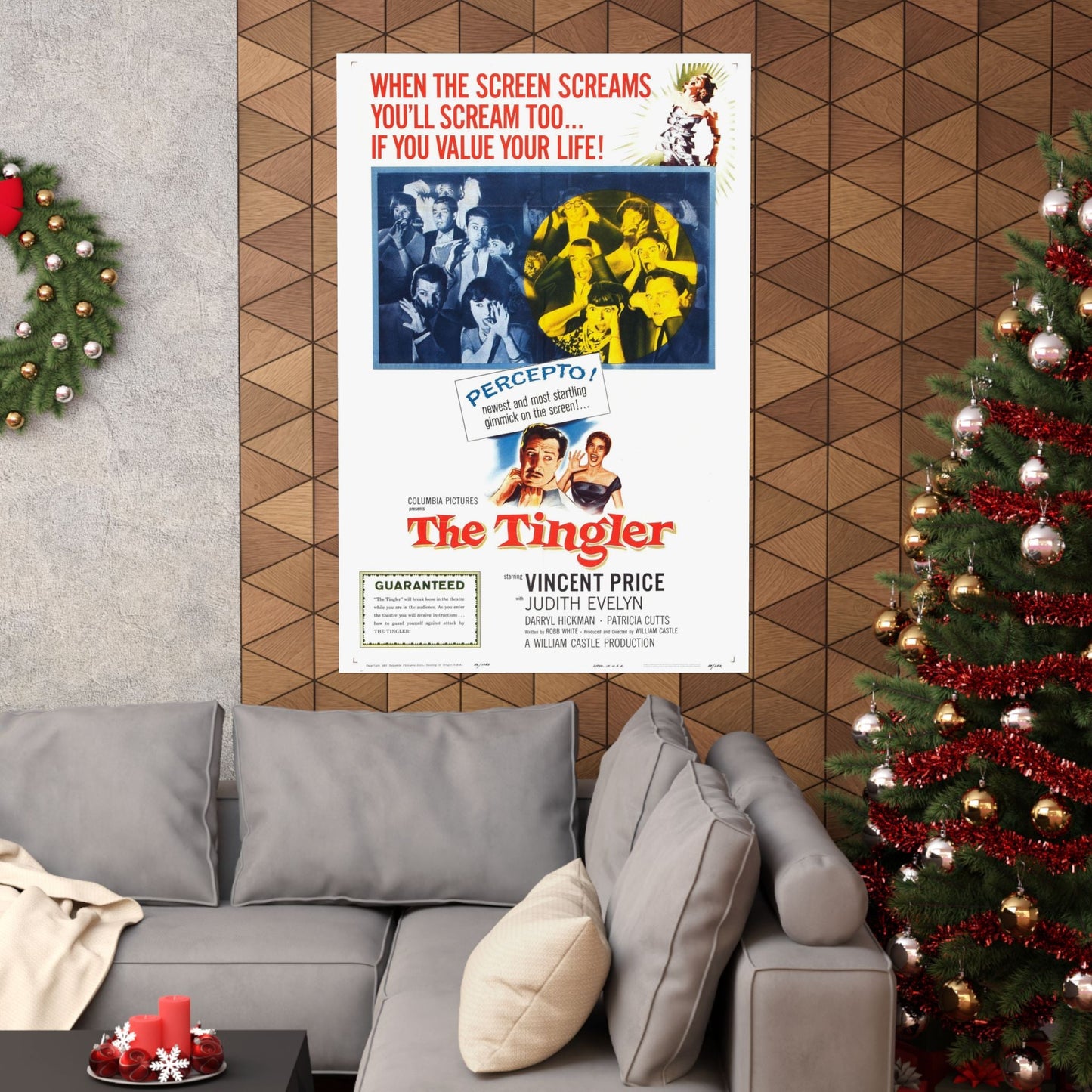 THE TINGLER 1959 - Paper Movie Poster-The Sticker Space