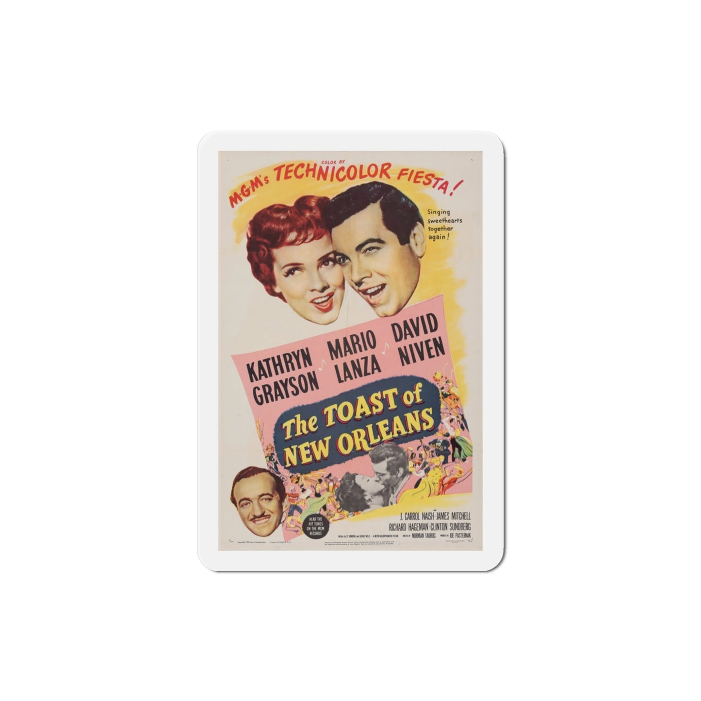 The Toast of New Orleans 1950 Movie Poster Die-Cut Magnet-3 Inch-The Sticker Space