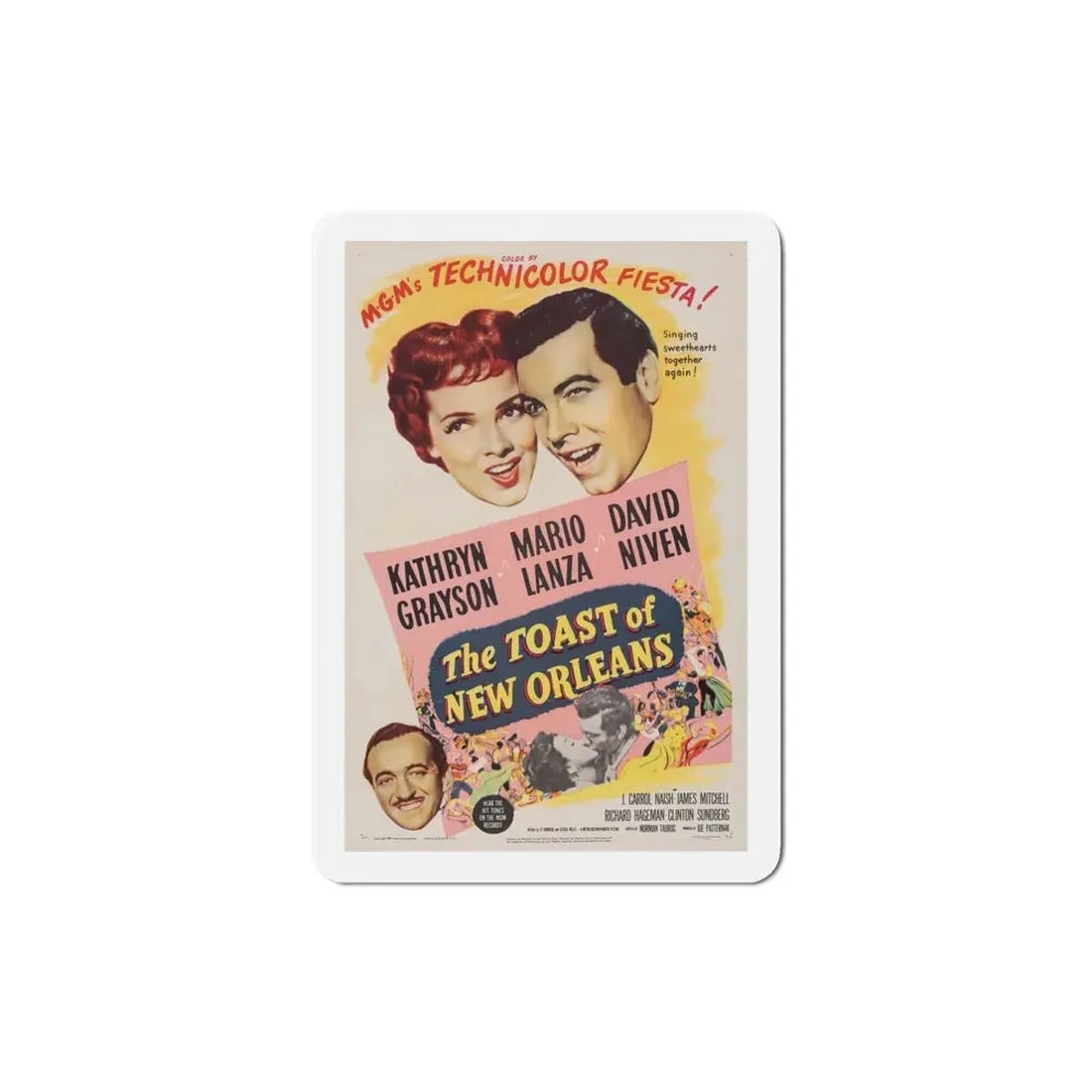 The Toast of New Orleans 1950 Movie Poster Refrigerator Magnet 4 Inch - The Sticker Space