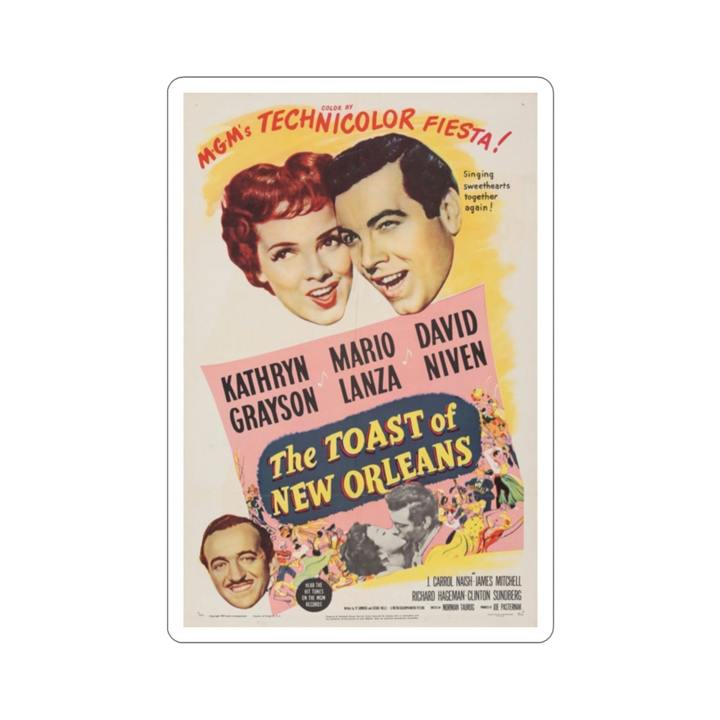 The Toast of New Orleans 1950 Movie Poster STICKER Vinyl Die-Cut Decal-2 Inch-The Sticker Space