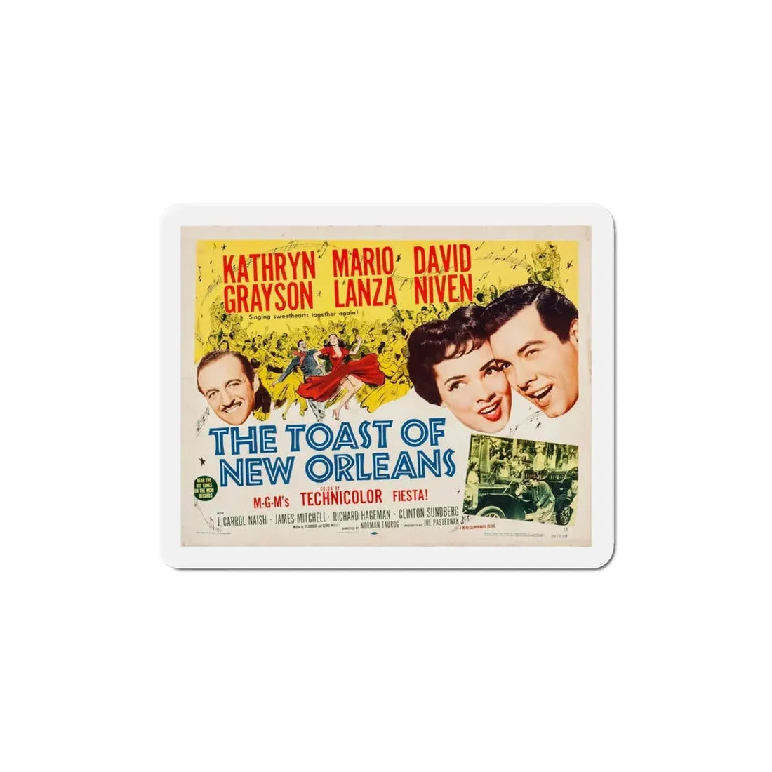 The Toast of New Orleans 1950 v2 Movie Poster Refrigerator Magnet 6 Inch - The Sticker Space