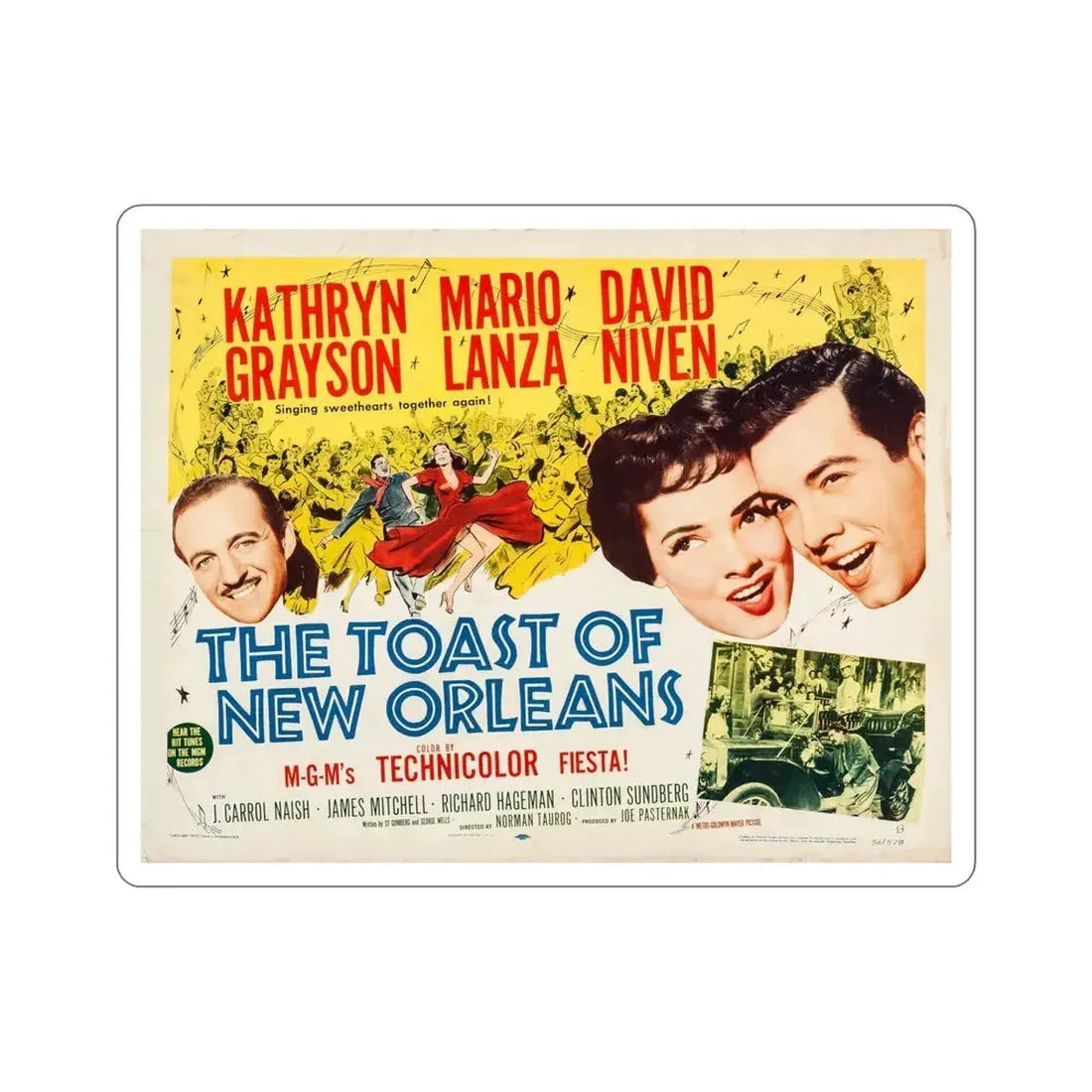 The Toast of New Orleans 1950 v2 Movie Poster STICKER Vinyl Die-Cut Decal 6 Inch - The Sticker Space