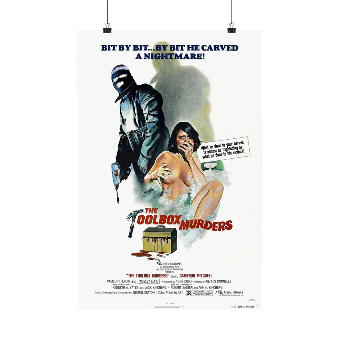 THE TOOLBOX MURDERS 1978 - Paper Movie Poster 16″ x 24″ Matte - The Sticker Space