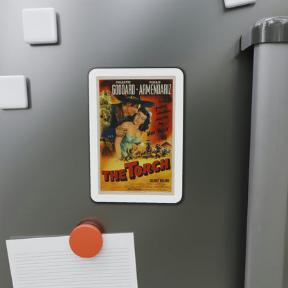 The Torch 1950 Movie Poster Die-Cut Magnet-The Sticker Space