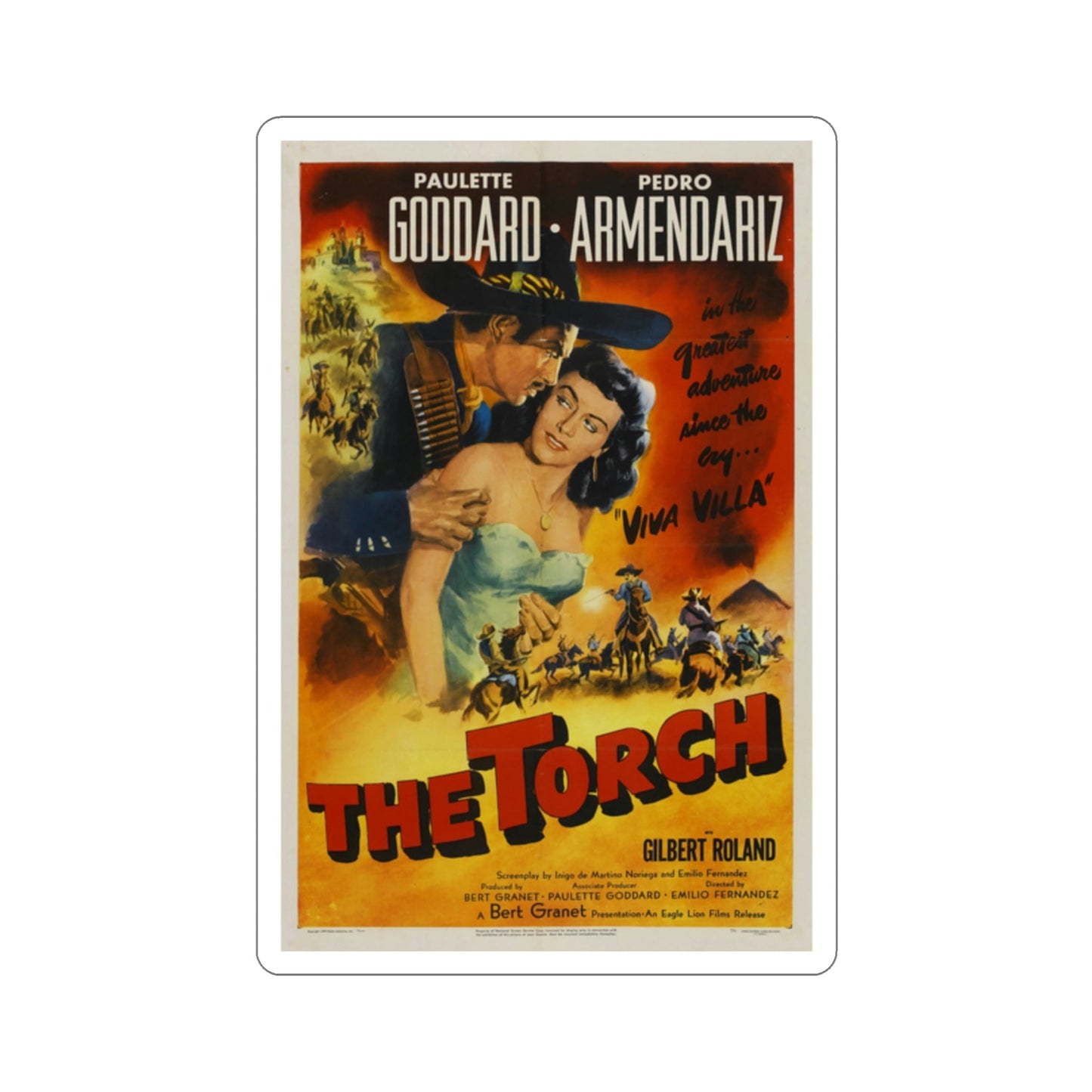 The Torch 1950 Movie Poster STICKER Vinyl Die-Cut Decal-2 Inch-The Sticker Space