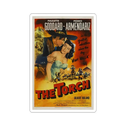 The Torch 1950 Movie Poster - STICKER Vinyl Kiss-Cut Decal 6 Inch White - The Sticker Space