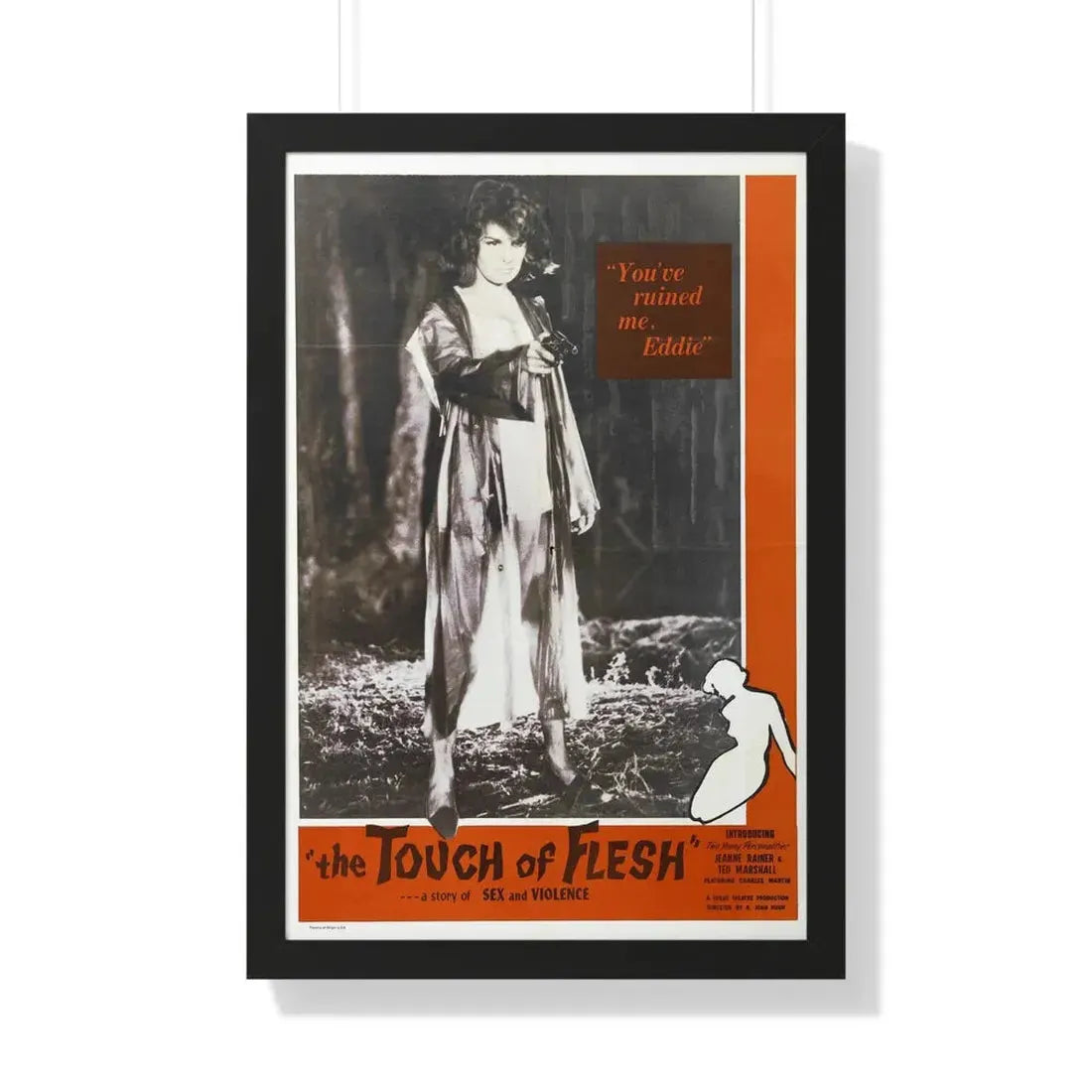 THE TOUCH OF FLESH 1960 - Framed Movie Poster 20" x 30" Black - The Sticker Space