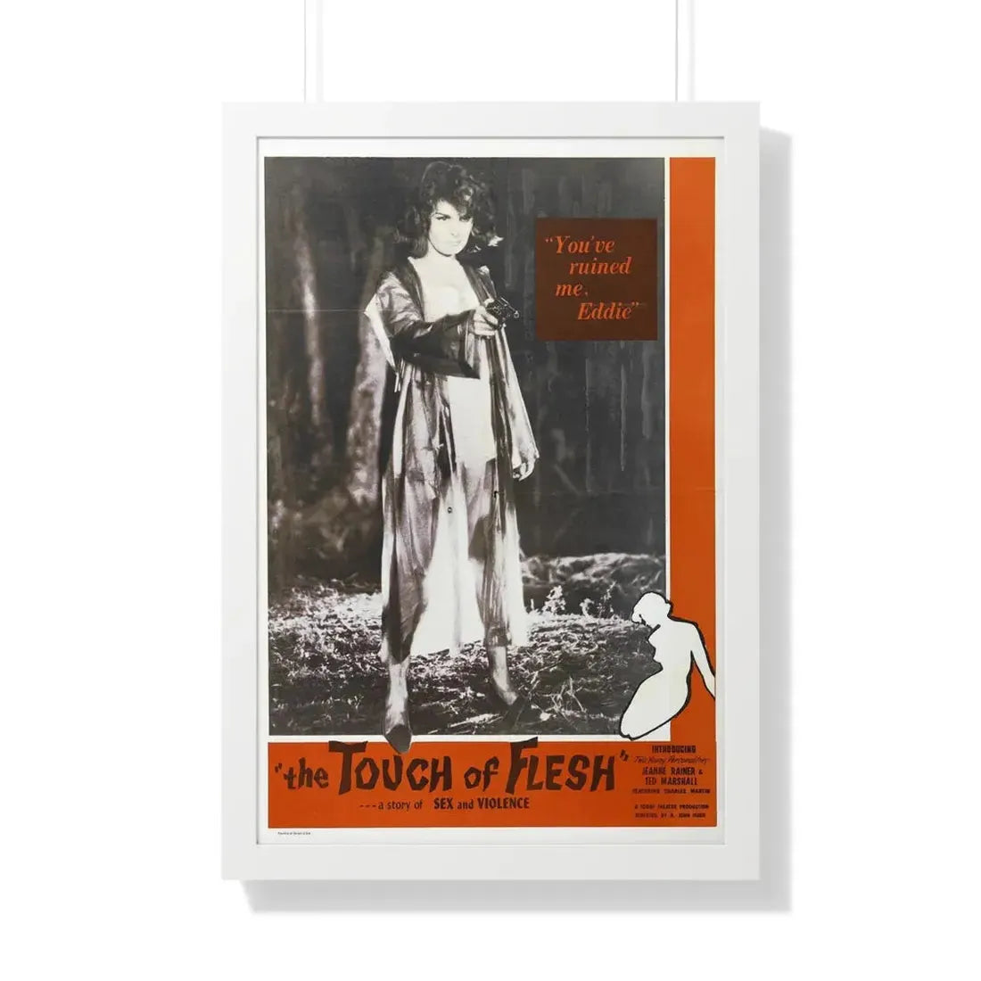 THE TOUCH OF FLESH 1960 - Framed Movie Poster 20" x 30" White - The Sticker Space