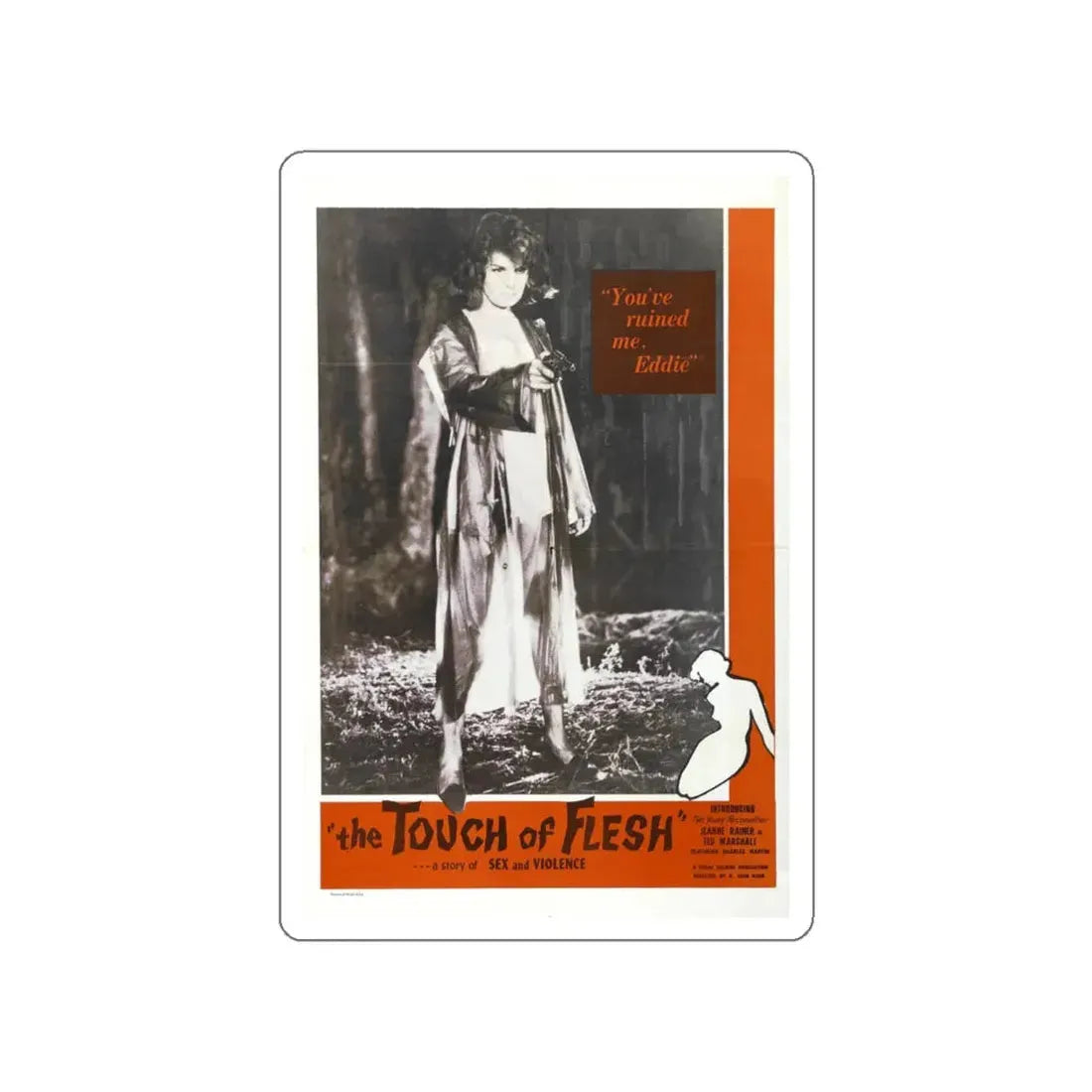 THE TOUCH OF FLESH 1960 Movie Poster STICKER Vinyl Die-Cut Decal 5 Inch - The Sticker Space