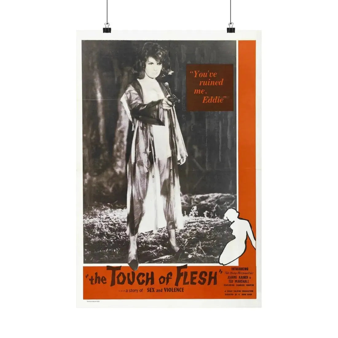 THE TOUCH OF FLESH 1960 - Paper Movie Poster 16″ x 24″ Matte - The Sticker Space