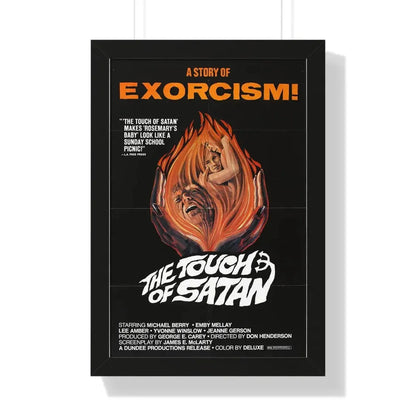 THE TOUCH OF SATAN 1971 - Framed Movie Poster 16″ x 24″ Black - The Sticker Space