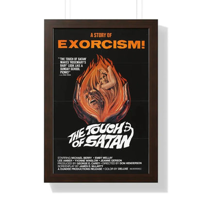 THE TOUCH OF SATAN 1971 - Framed Movie Poster 16″ x 24″ Walnut - The Sticker Space