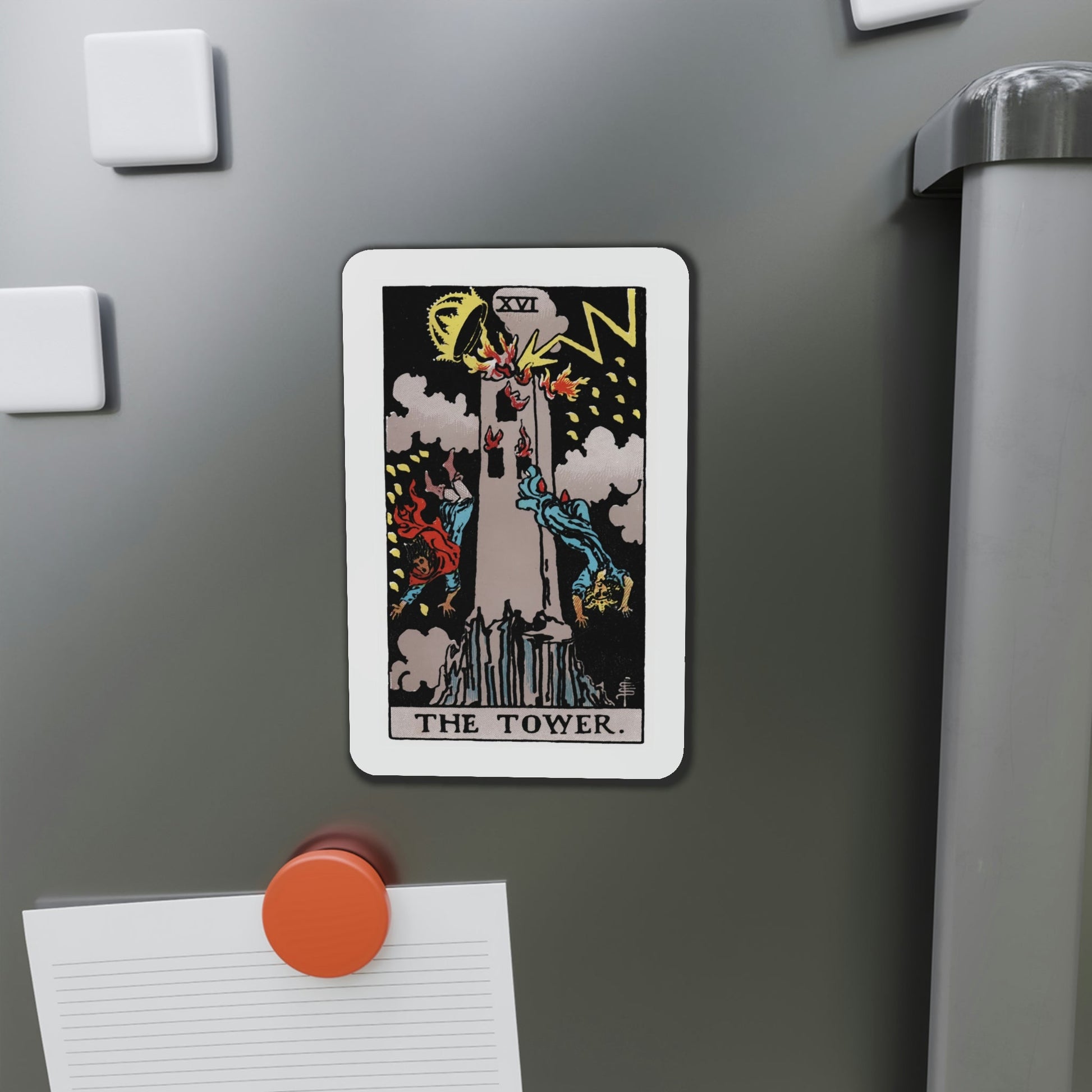 The Tower (Tarot Card) Die-Cut Magnet-The Sticker Space