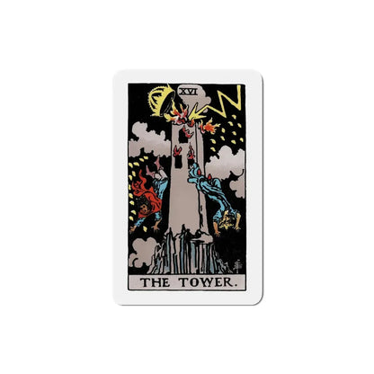 The Tower (Tarot Card) Refrigerator Magnet 5 Inch - The Sticker Space