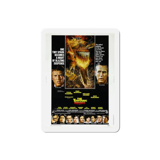 The Towering Inferno 1974 Movie Poster Refrigerator Magnet 2 Inch - The Sticker Space