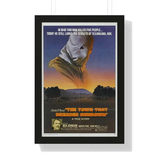 THE TOWN THAT DREADED SUNDOWN 1976 - Framed Movie Poster 16″ x 24″ Black - The Sticker Space