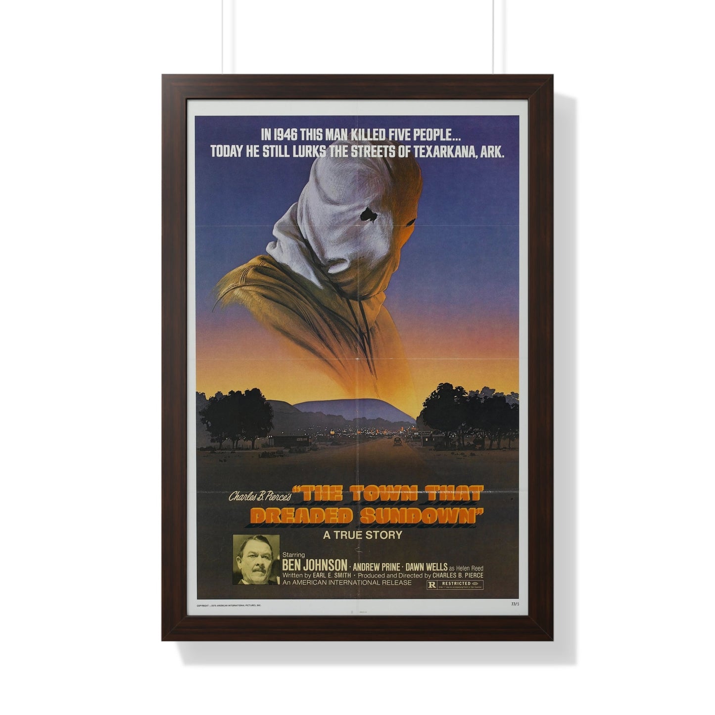 THE TOWN THAT DREADED SUNDOWN 1976 - Framed Movie Poster-20" x 30"-The Sticker Space