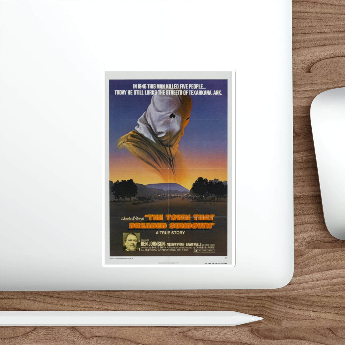 THE TOWN THAT DREADED SUNDOWN 1976 Movie Poster STICKER Vinyl Die-Cut Decal-The Sticker Space