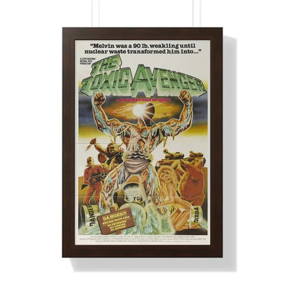 THE TOXIC AVENGER (TEASER) 1984 - Framed Movie Poster 16″ x 24″ Walnut - The Sticker Space