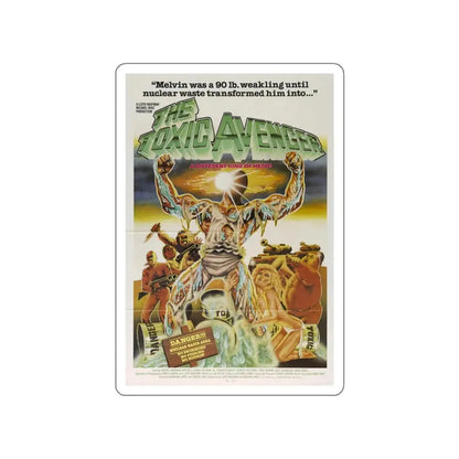 THE TOXIC AVENGER (TEASER) 1984 Movie Poster STICKER Vinyl Die-Cut Decal 4 Inch - The Sticker Space
