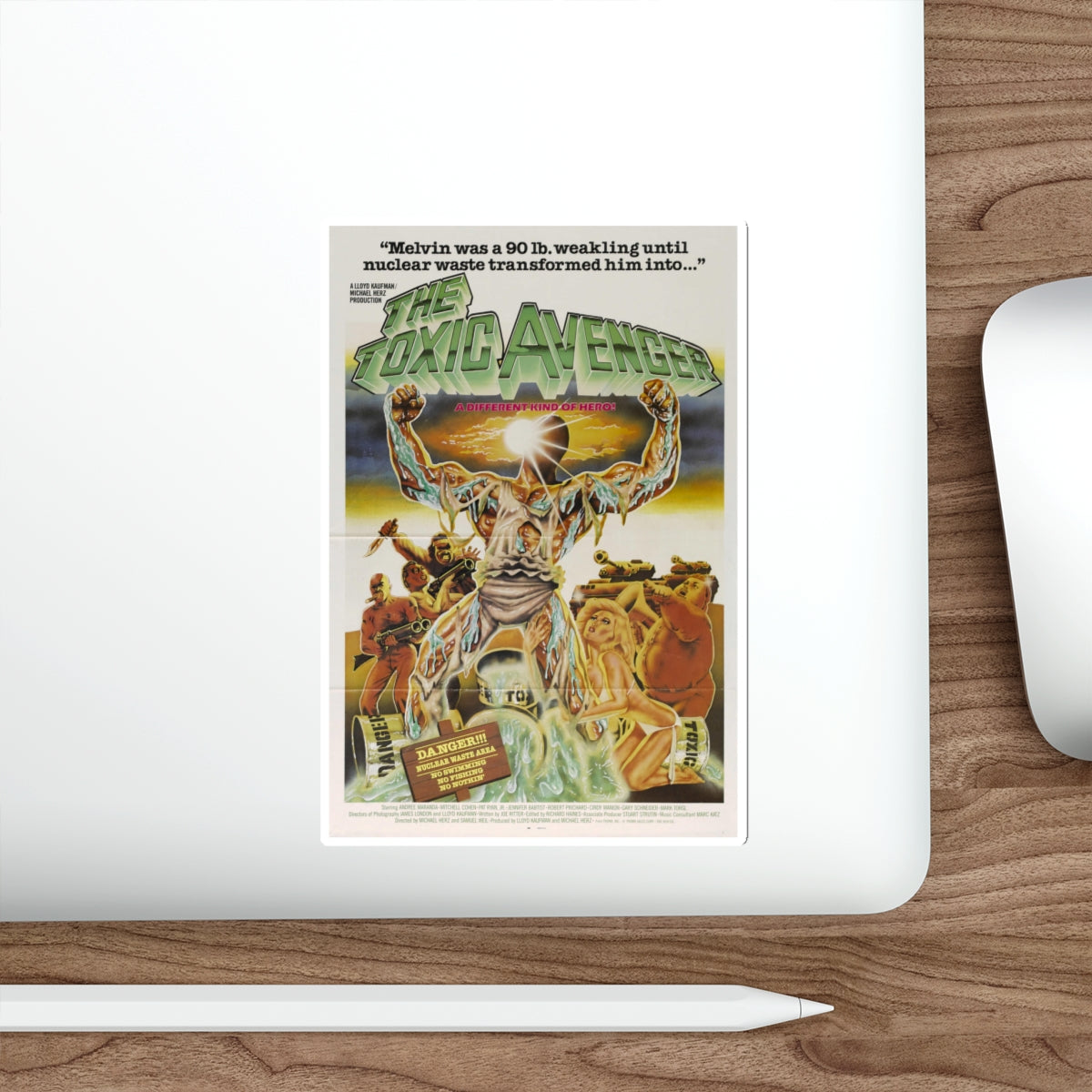 THE TOXIC AVENGER (TEASER) 1984 Movie Poster STICKER Vinyl Die-Cut Decal-The Sticker Space