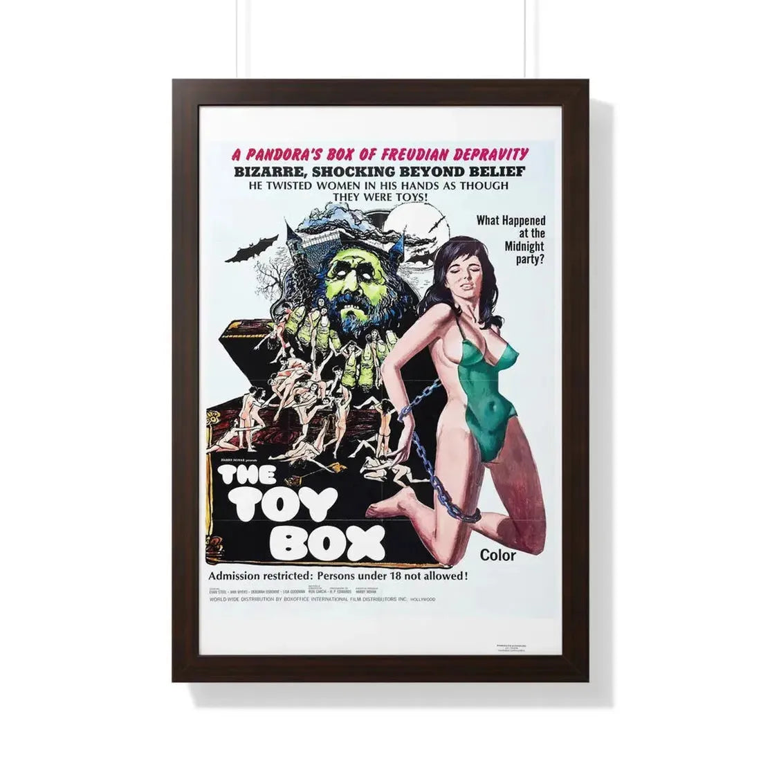 THE TOY BOX 1971 - Framed Movie Poster 20" x 30" Walnut - The Sticker Space