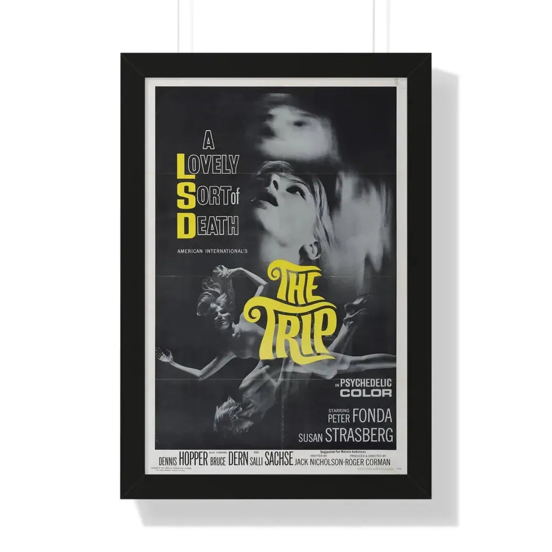 THE TRIP 1967 - Framed Movie Poster 16″ x 24″ Black - The Sticker Space