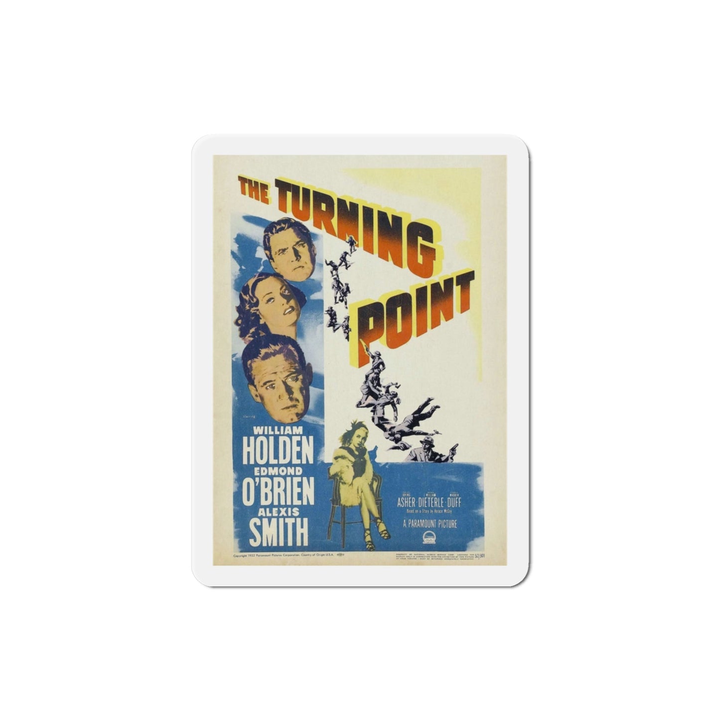 The Turning Point 1952 Movie Poster Die-Cut Magnet-3 Inch-The Sticker Space