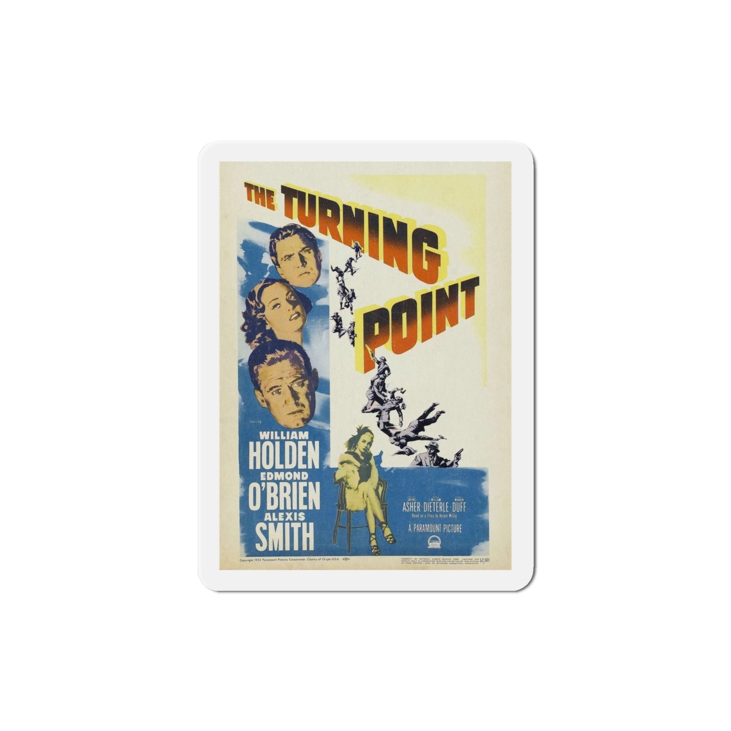 The Turning Point 1952 Movie Poster Die-Cut Magnet-4 Inch-The Sticker Space