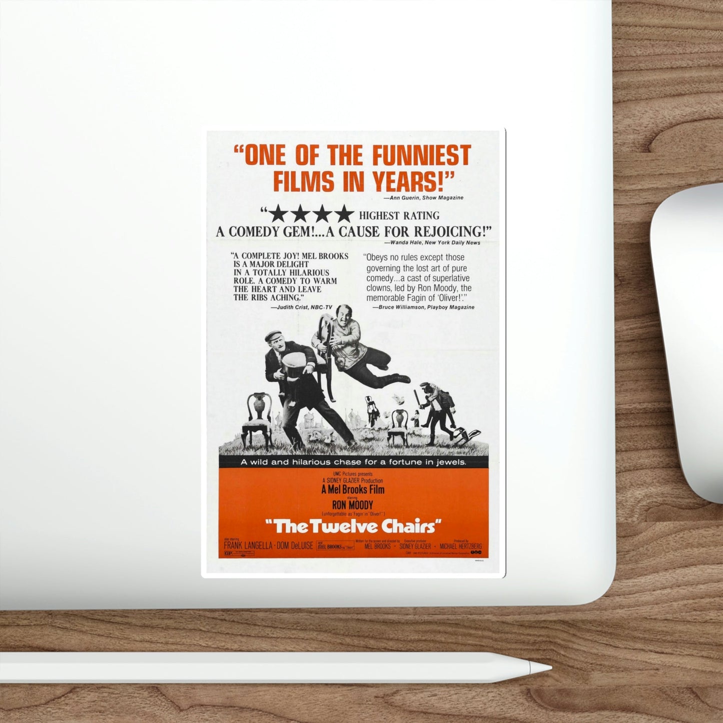 The Twelve Chairs 1970 Movie Poster STICKER Vinyl Die-Cut Decal-The Sticker Space