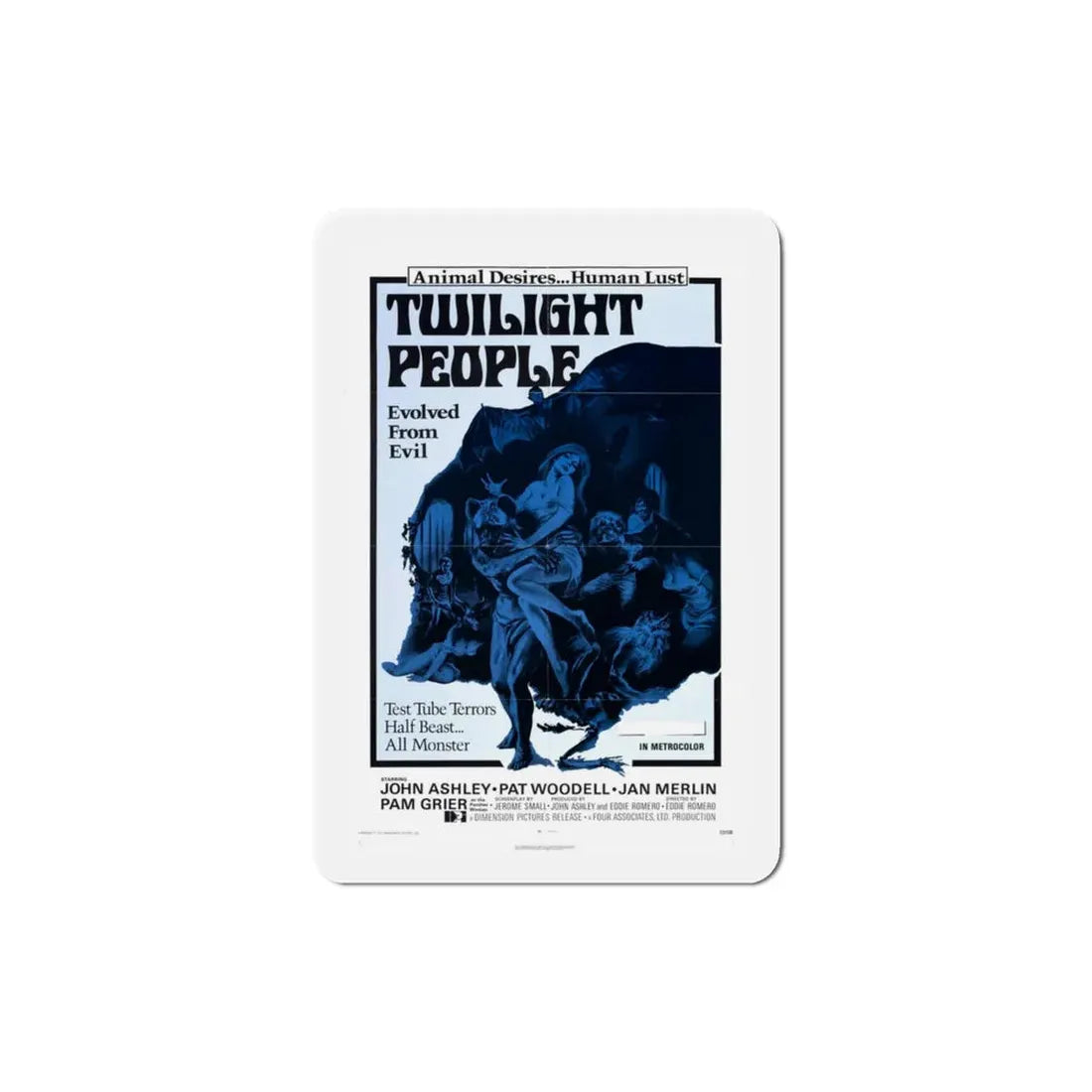 The Twilight People 1973 Movie Poster Refrigerator Magnet 3 Inch - The Sticker Space