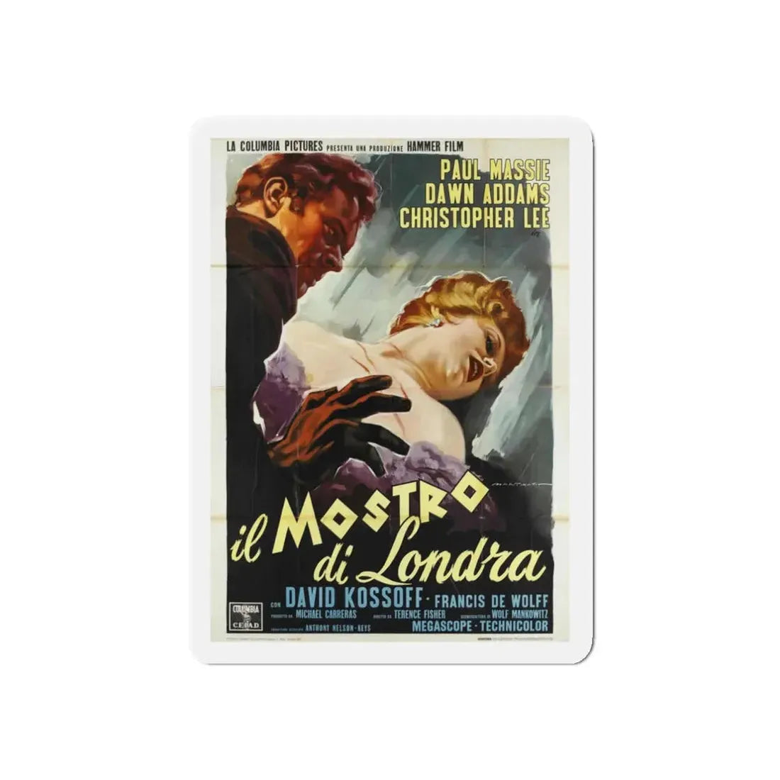 THE TWO FACES OF DR. JEKYLL 1960 Movie Poster - Refrigerator Magnet 3 Inch Die-Cut - The Sticker Space