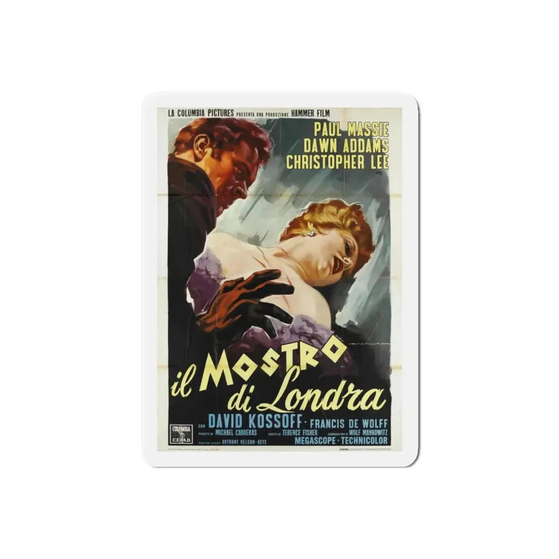 THE TWO FACES OF DR. JEKYLL 1960 Movie Poster - Refrigerator Magnet 6 Inch Die-Cut - The Sticker Space