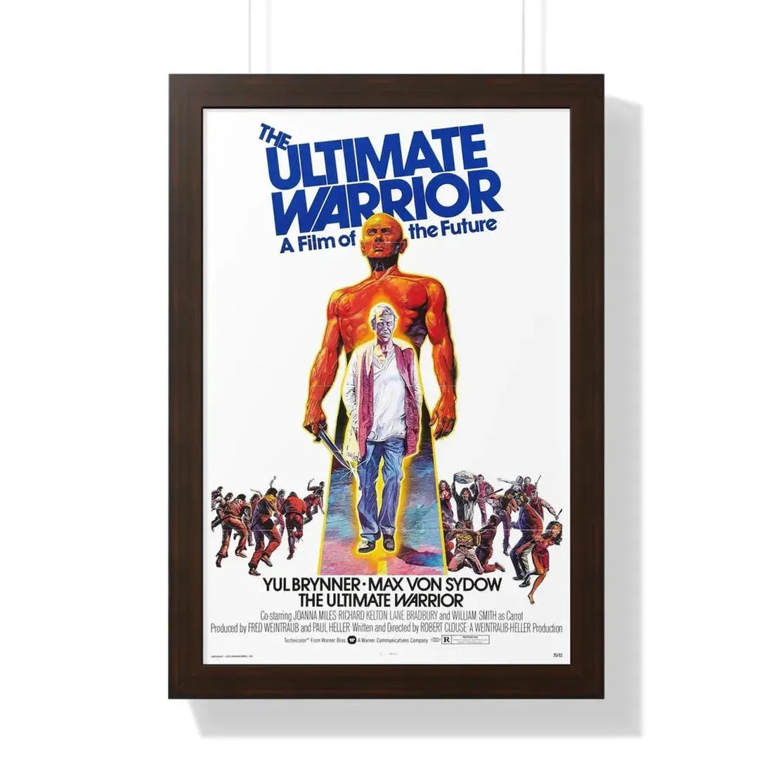 THE ULTIMATE WARRIOR 1975 - Framed Movie Poster 16″ x 24″ Walnut - The Sticker Space