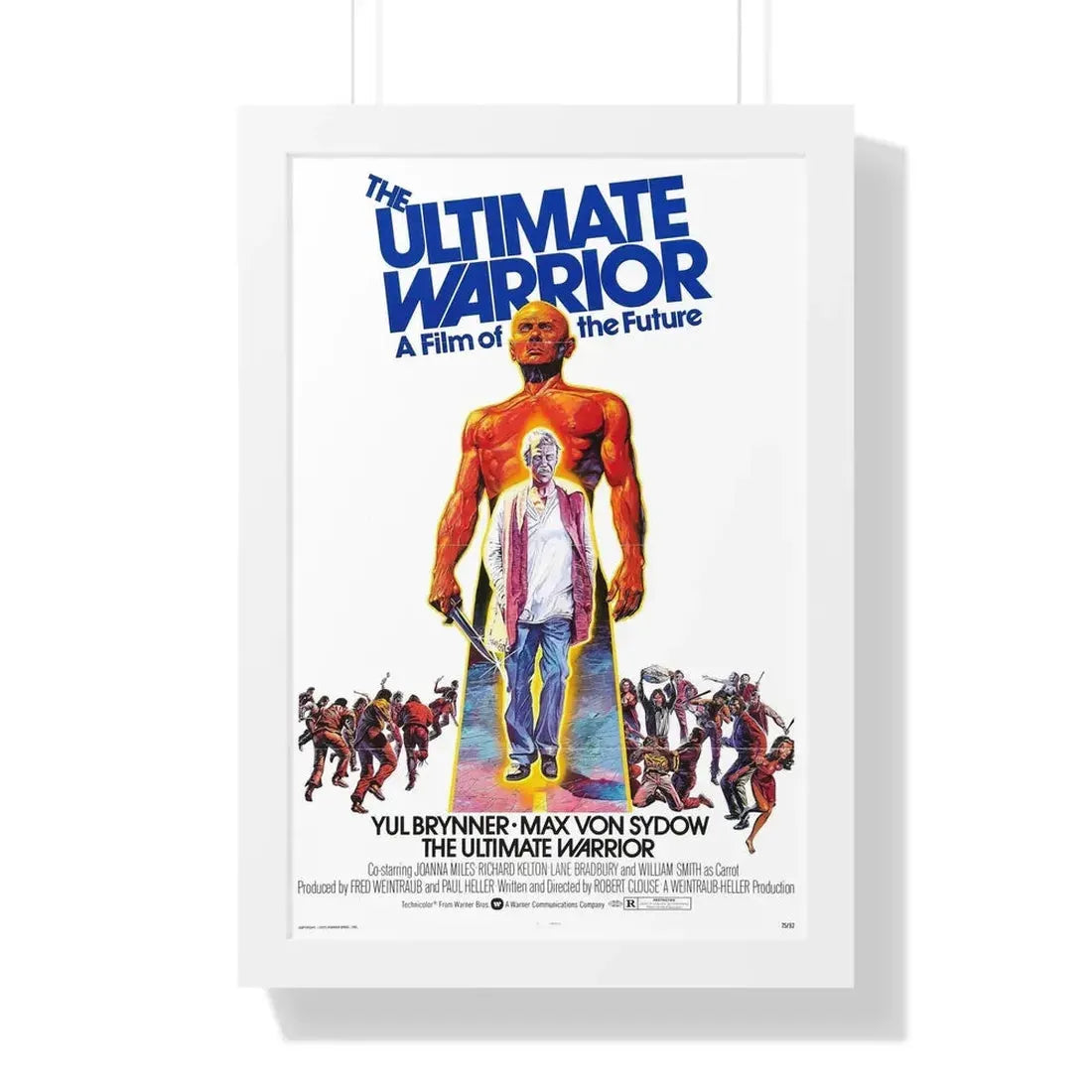 THE ULTIMATE WARRIOR 1975 - Framed Movie Poster 16″ x 24″ White - The Sticker Space