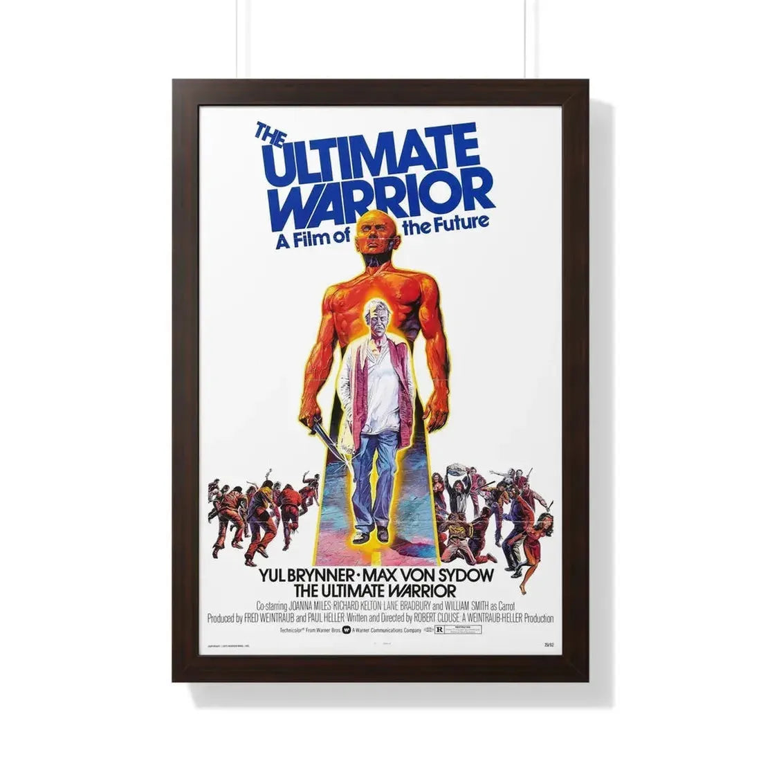 THE ULTIMATE WARRIOR 1975 - Framed Movie Poster 20" x 30" Walnut - The Sticker Space