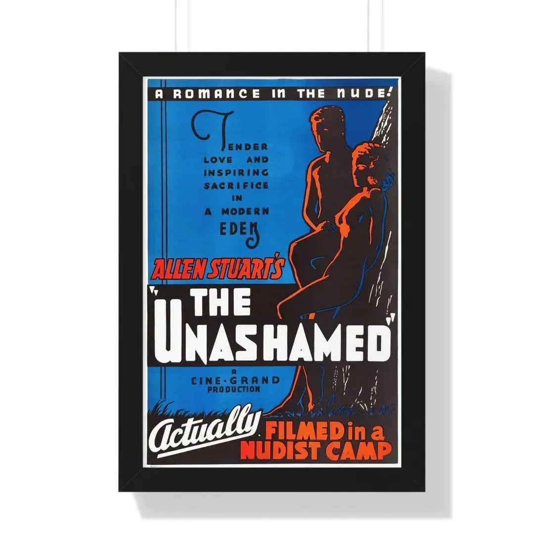 THE UNASHAMED 1938 - Framed Movie Poster 16″ x 24″ Black - The Sticker Space