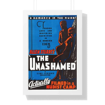 THE UNASHAMED 1938 - Framed Movie Poster 16″ x 24″ White - The Sticker Space