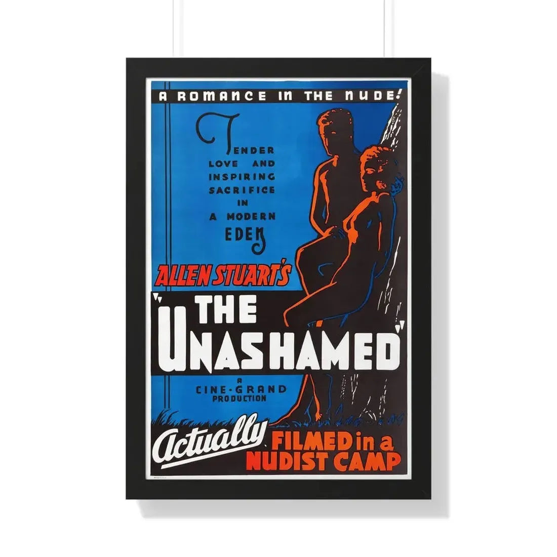 THE UNASHAMED 1938 - Framed Movie Poster 20" x 30" Black - The Sticker Space
