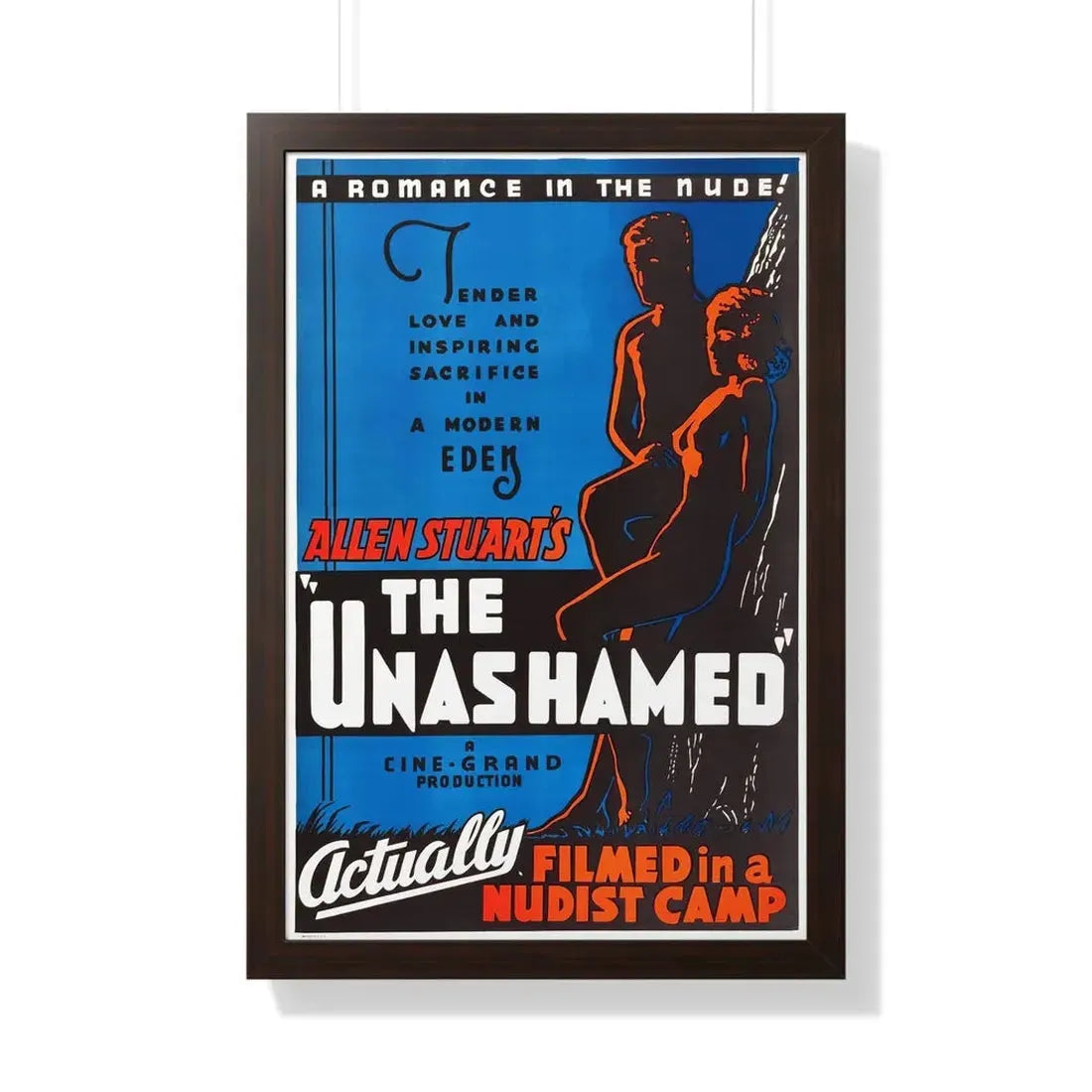 THE UNASHAMED 1938 - Framed Movie Poster 20" x 30" Walnut - The Sticker Space