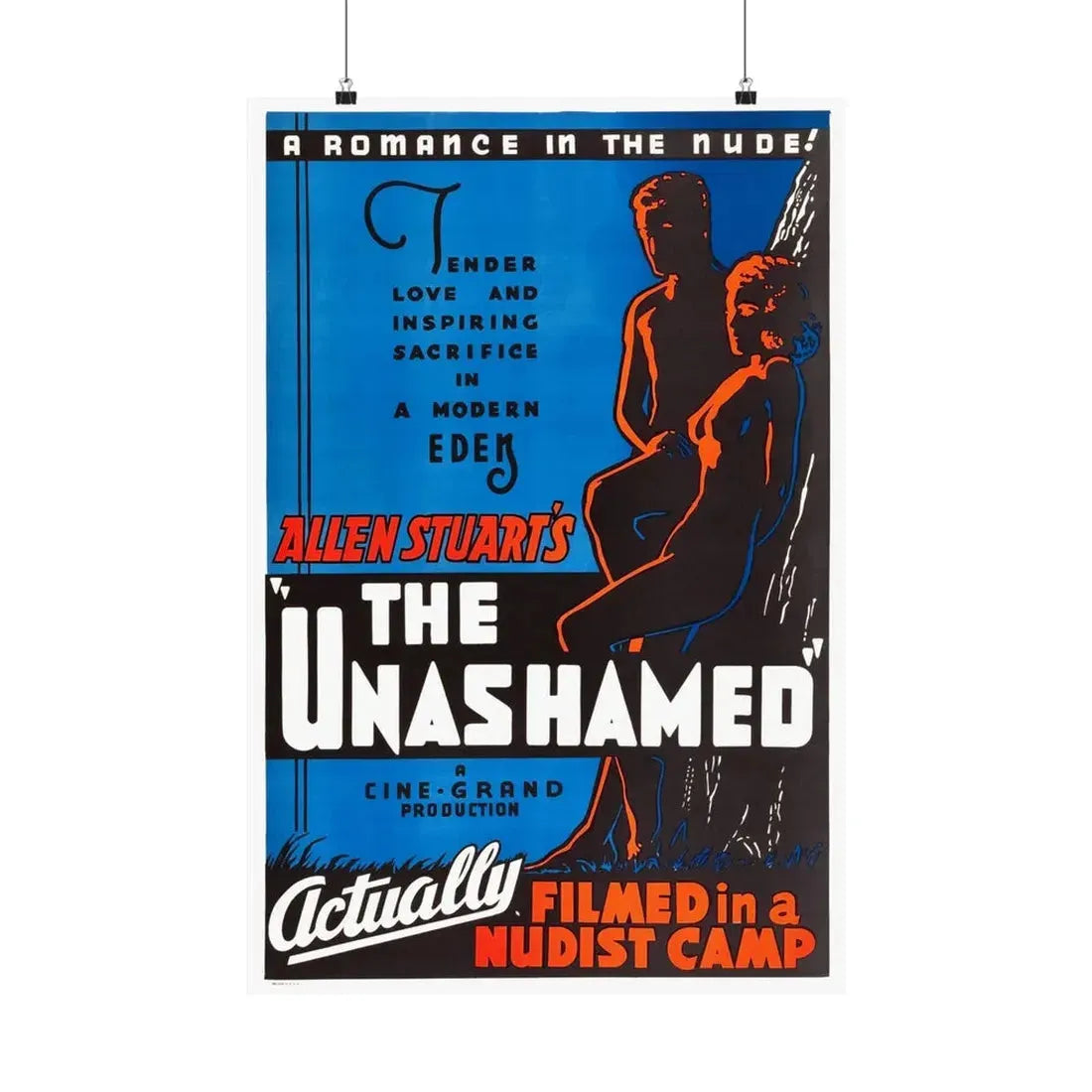 THE UNASHAMED 1938 - Paper Movie Poster 20″ x 30″ Matte - The Sticker Space