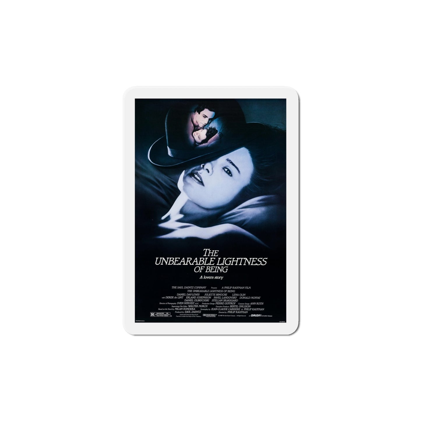 The Unbearable Lightness of Being 1988 Movie Poster Die-Cut Magnet-6 × 6"-The Sticker Space