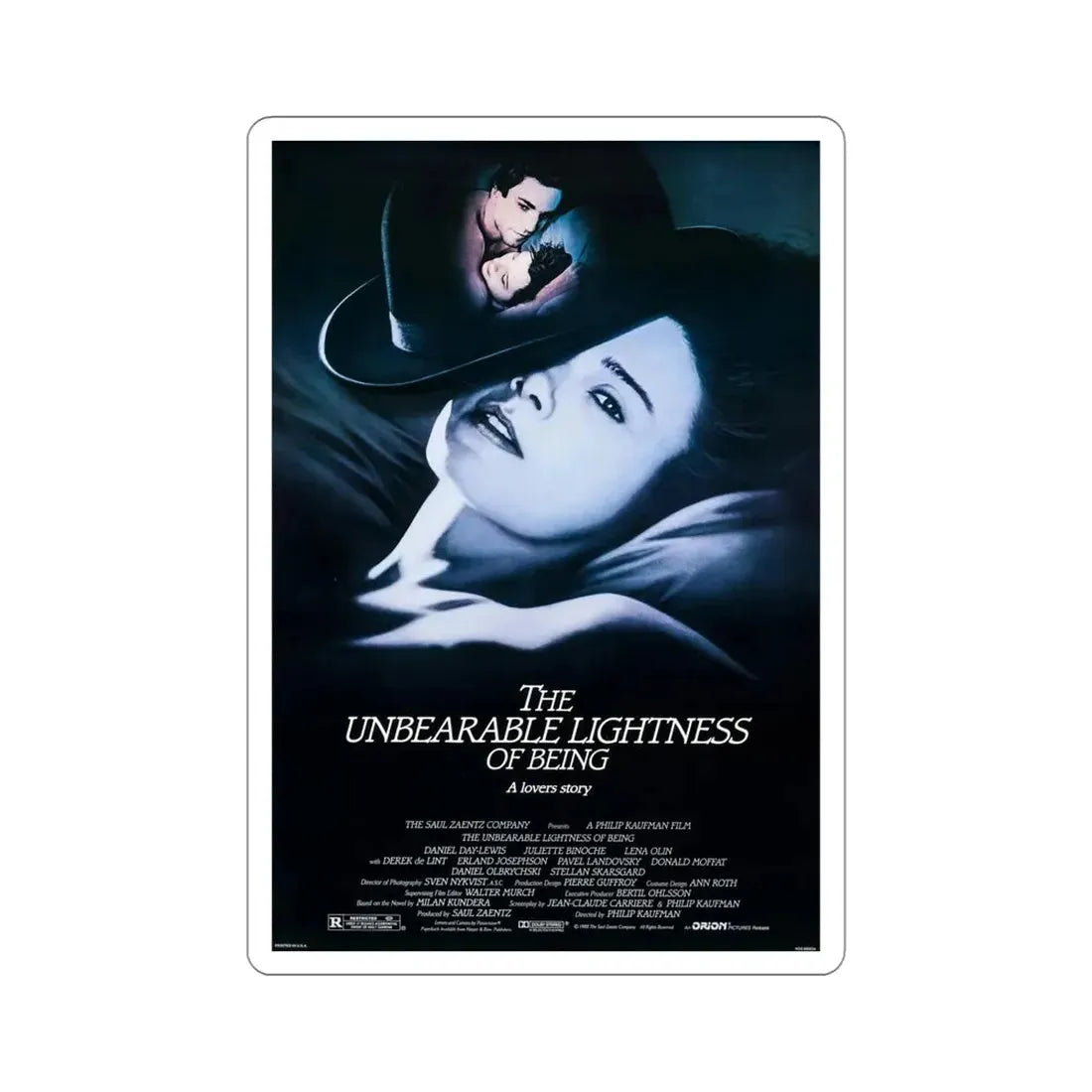 The Unbearable Lightness of Being 1988 Movie Poster STICKER Vinyl Die-Cut Decal 5 Inch - The Sticker Space