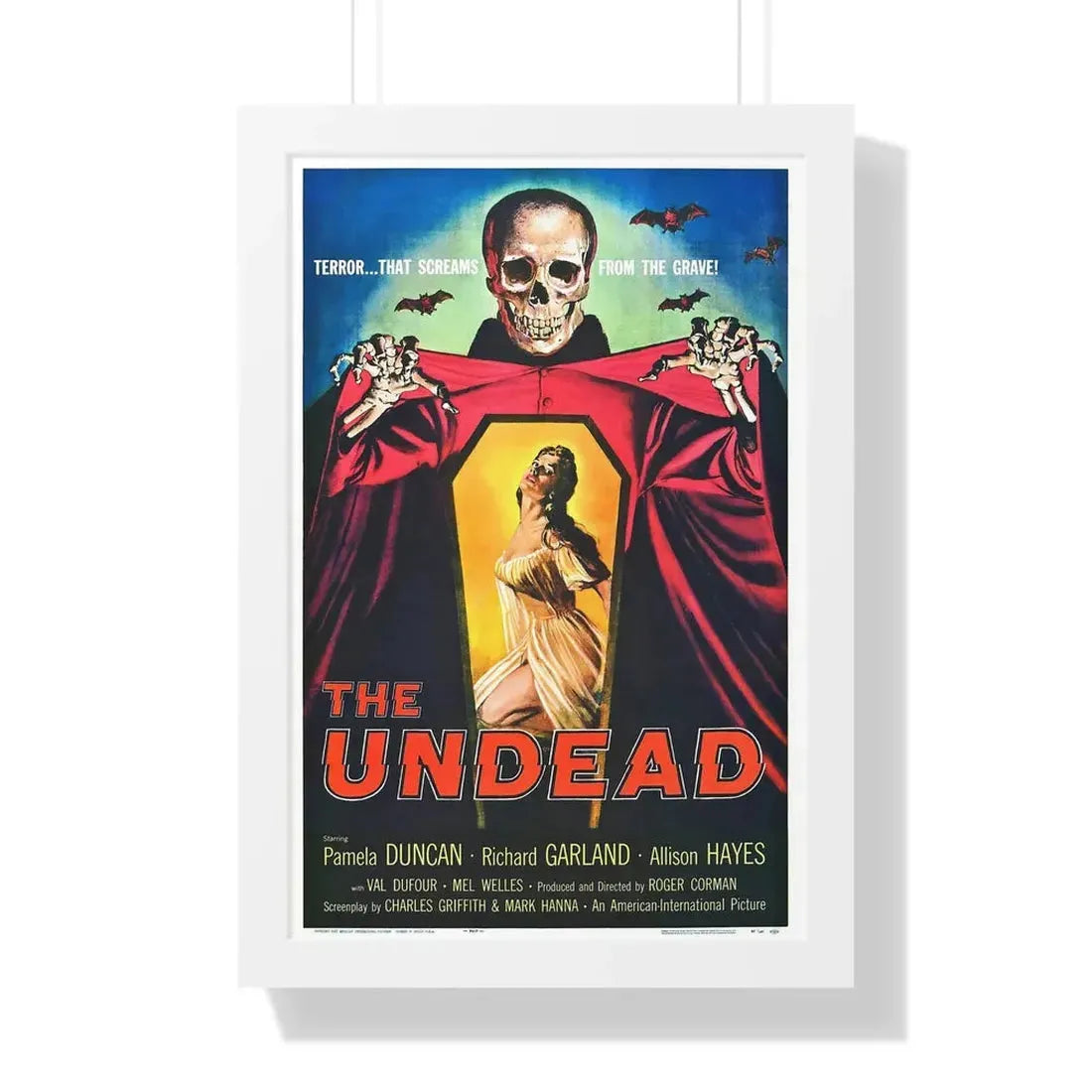 THE UNDEAD 1957 - Framed Movie Poster 16″ x 24″ White - The Sticker Space