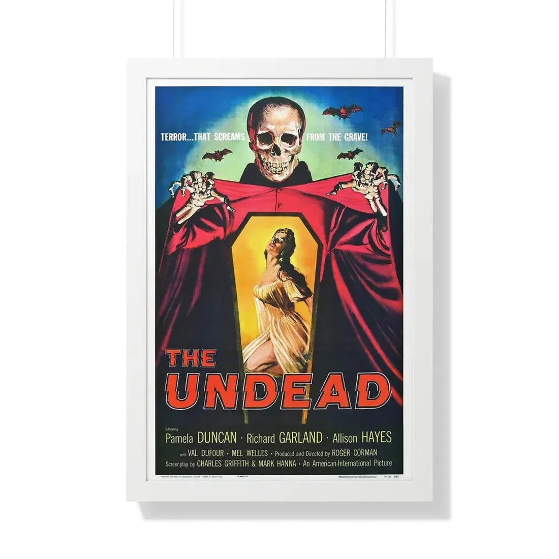 THE UNDEAD 1957 - Framed Movie Poster 20" x 30" White - The Sticker Space