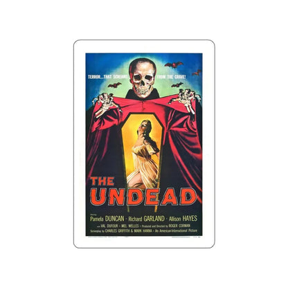 THE UNDEAD 1957 Movie Poster STICKER Vinyl Die-Cut Decal 4 Inch - The Sticker Space