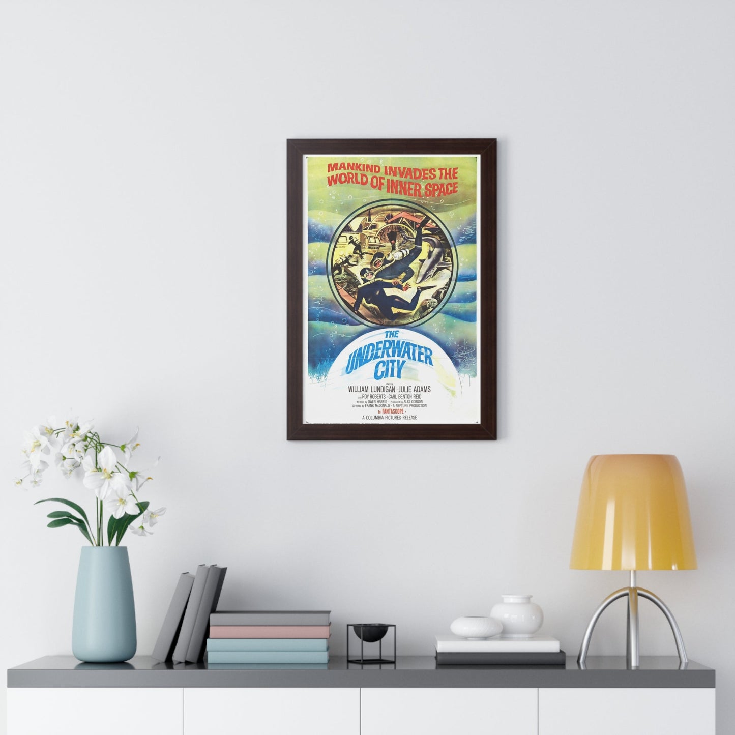 THE UNDERWATER CITY 1962 - Framed Movie Poster-The Sticker Space