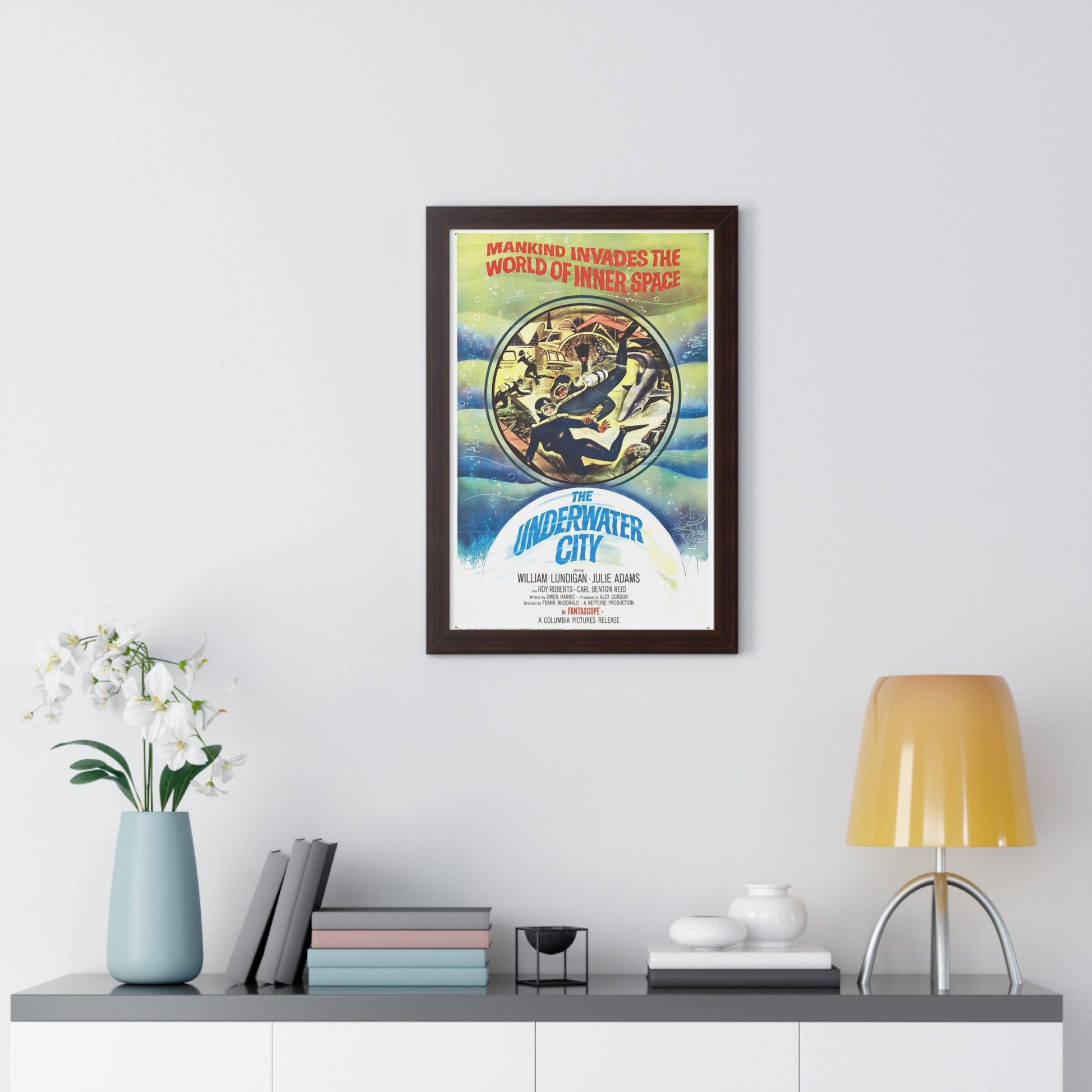 THE UNDERWATER CITY 1962 - Framed Movie Poster-The Sticker Space