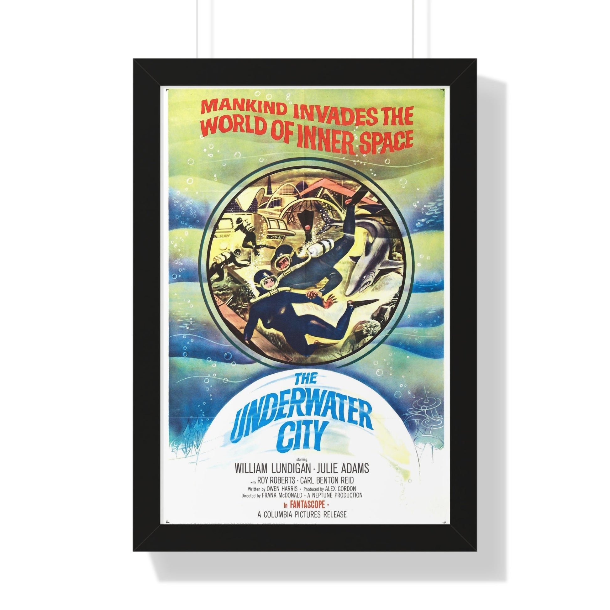 THE UNDERWATER CITY 1962 - Framed Movie Poster-16″ x 24″-The Sticker Space