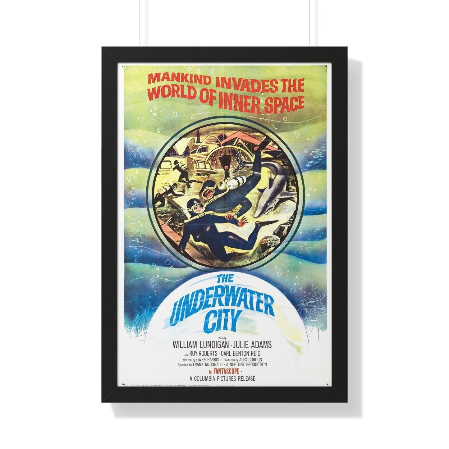 THE UNDERWATER CITY 1962 - Framed Movie Poster-20" x 30"-The Sticker Space